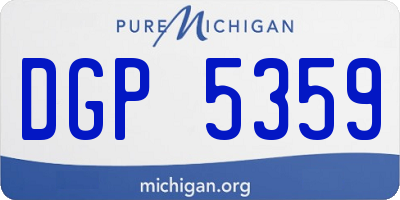 MI license plate DGP5359