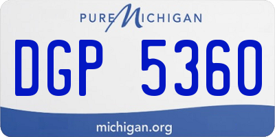 MI license plate DGP5360