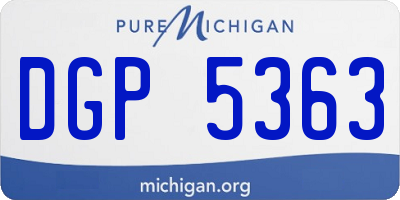 MI license plate DGP5363