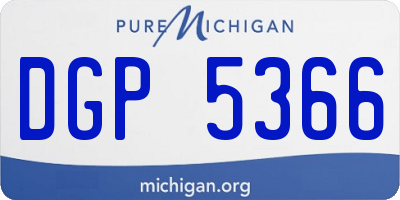 MI license plate DGP5366