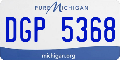 MI license plate DGP5368