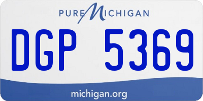 MI license plate DGP5369