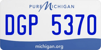 MI license plate DGP5370