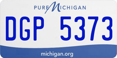 MI license plate DGP5373