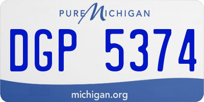 MI license plate DGP5374