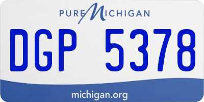 MI license plate DGP5378