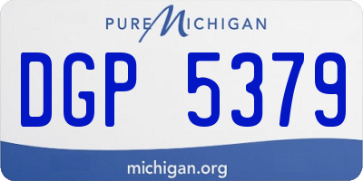 MI license plate DGP5379