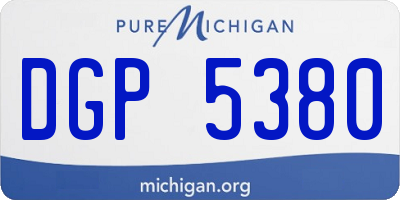 MI license plate DGP5380