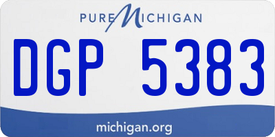MI license plate DGP5383