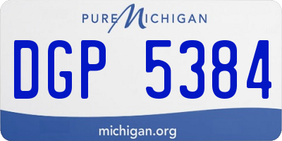 MI license plate DGP5384