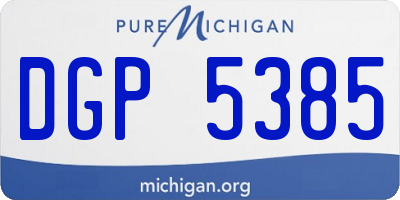 MI license plate DGP5385