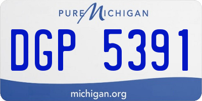 MI license plate DGP5391