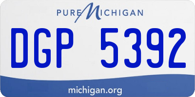 MI license plate DGP5392