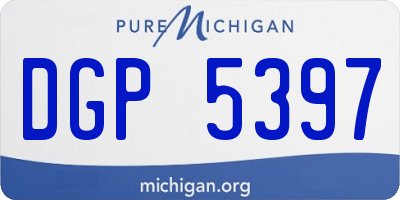 MI license plate DGP5397
