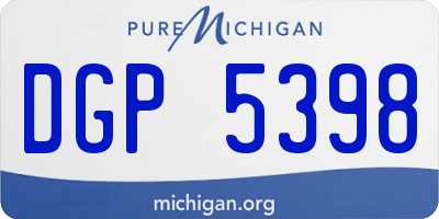 MI license plate DGP5398