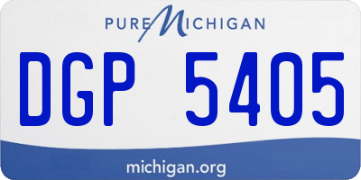 MI license plate DGP5405