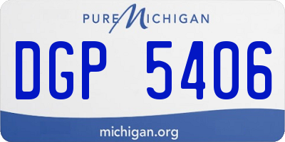MI license plate DGP5406