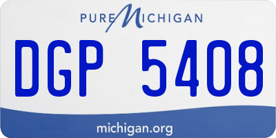MI license plate DGP5408