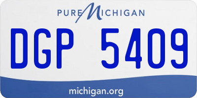 MI license plate DGP5409