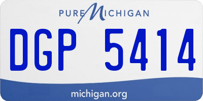 MI license plate DGP5414