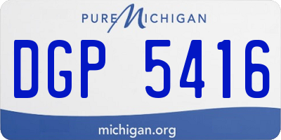 MI license plate DGP5416