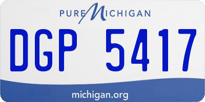 MI license plate DGP5417