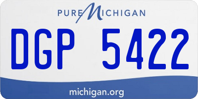 MI license plate DGP5422