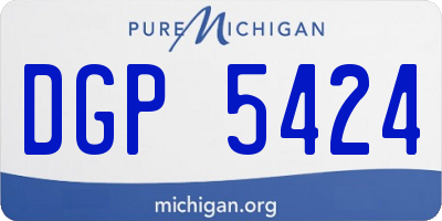 MI license plate DGP5424