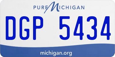 MI license plate DGP5434