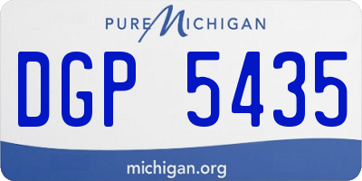 MI license plate DGP5435