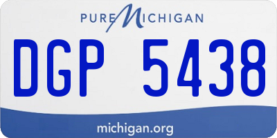MI license plate DGP5438