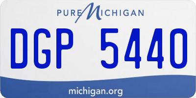 MI license plate DGP5440