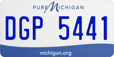 MI license plate DGP5441