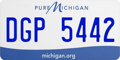 MI license plate DGP5442