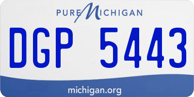 MI license plate DGP5443