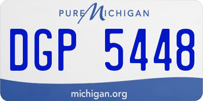 MI license plate DGP5448