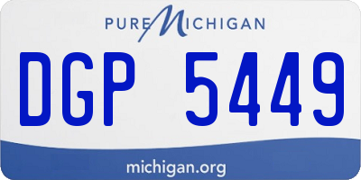 MI license plate DGP5449
