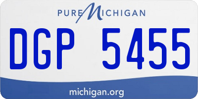 MI license plate DGP5455
