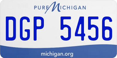 MI license plate DGP5456