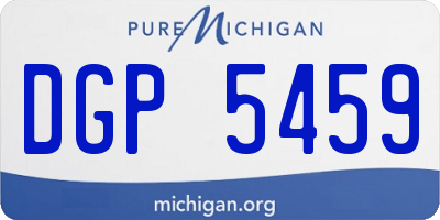 MI license plate DGP5459