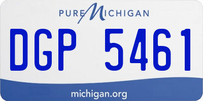 MI license plate DGP5461