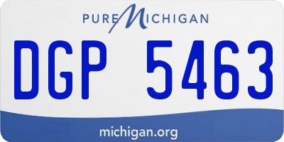 MI license plate DGP5463