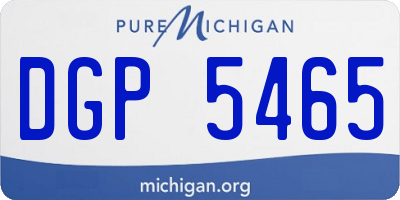 MI license plate DGP5465