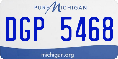 MI license plate DGP5468