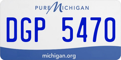 MI license plate DGP5470