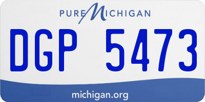 MI license plate DGP5473