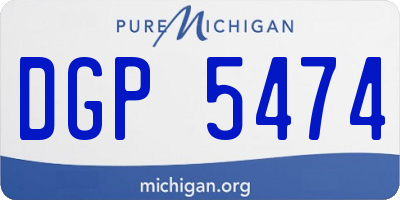 MI license plate DGP5474