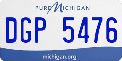 MI license plate DGP5476
