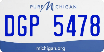 MI license plate DGP5478