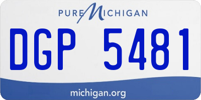 MI license plate DGP5481